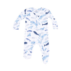 Angel Dear Angel Dear Blue Whales 2 Way Zipper Footie