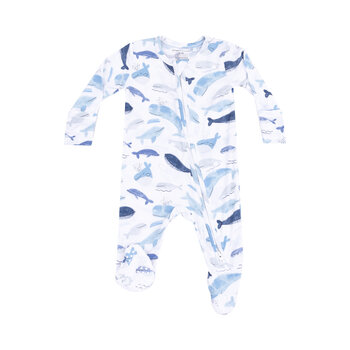 Angel Dear Angel Dear Blue Whales 2 Way Zipper Footie
