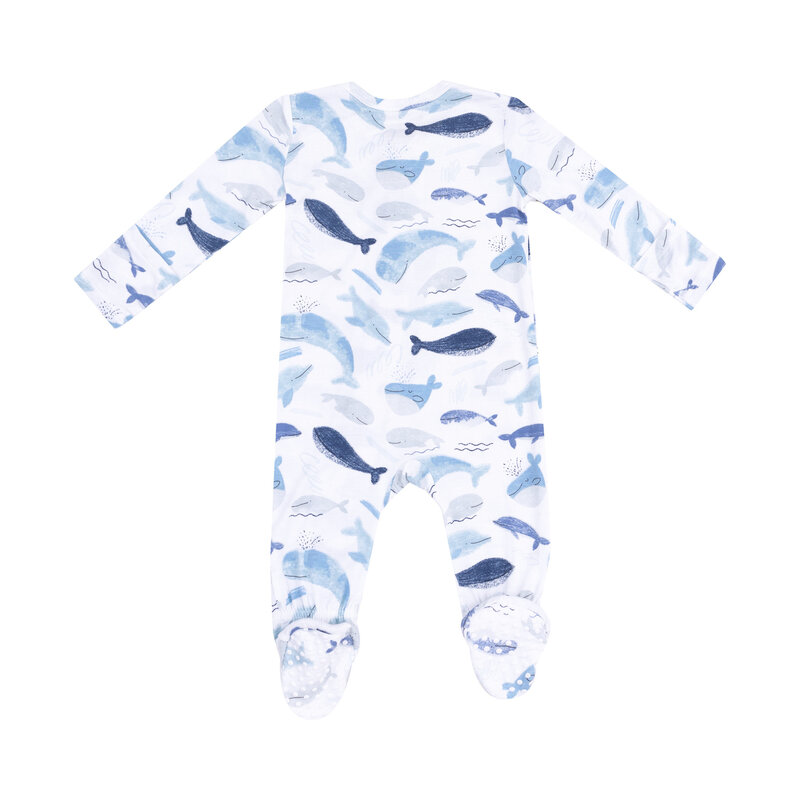 Angel Dear Angel Dear Blue Whales 2 Way Zipper Footie