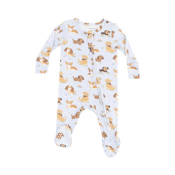 Angel Dear Angel Dear Best Friend Dogs Blue 2 Way Zipper Footie