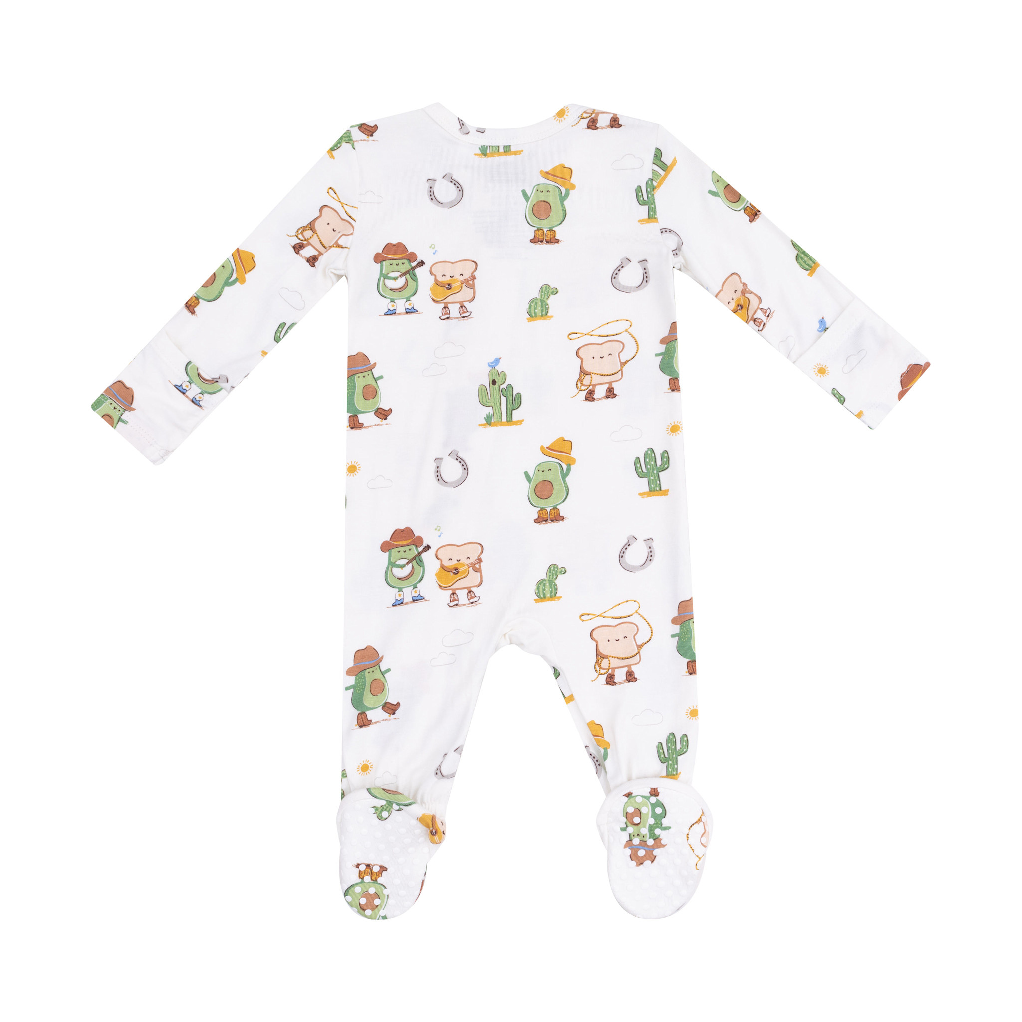 Angel Dear Angel Dear Avocado Toast Western 2 Way Zipper Footie