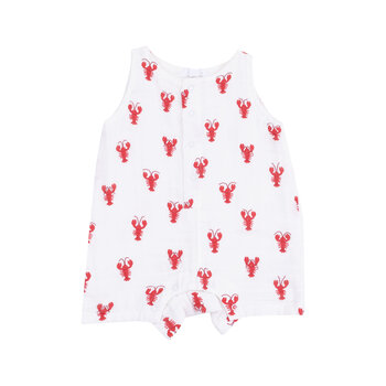 Angel Dear Angel Dear Lobster Muslin Slevless Shortie Romper