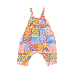 Angel Dear Angel Dear Ric Rac Patchwork Tie Back Romper