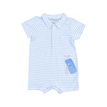 Angel Dear Angel Dear Golf Blue Stripe Applique Polo Shortie