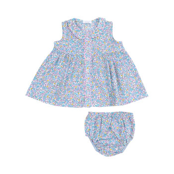 Angel Dear Angel Dear Flowers and Berries The Jill- Peter Pan Button Front Dress