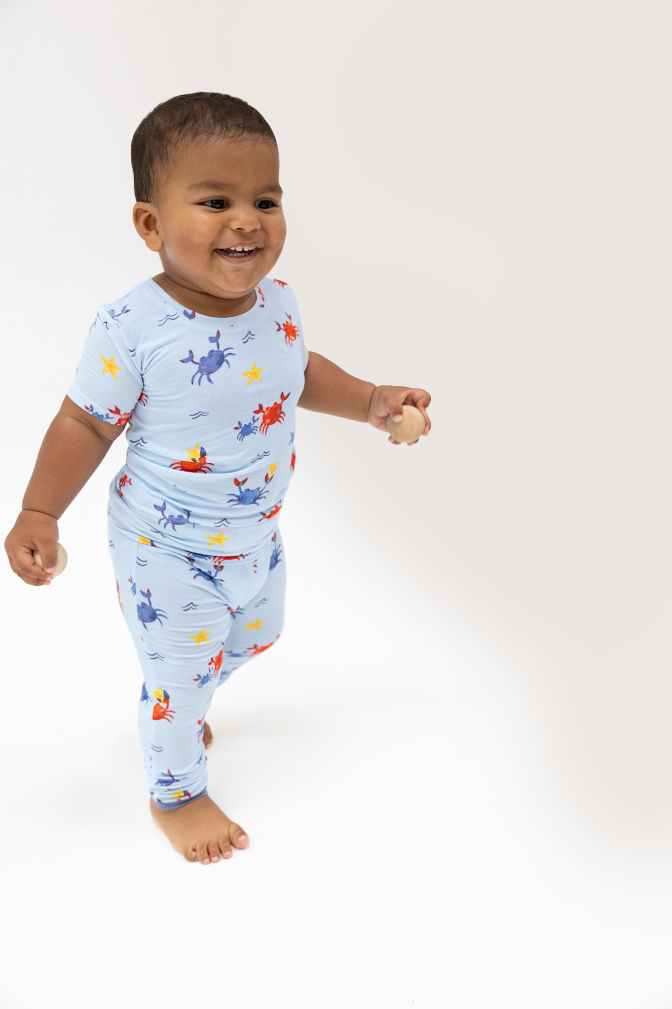 Angel Dear Angel Dear Crayon Crabs S/S Loungewear Set