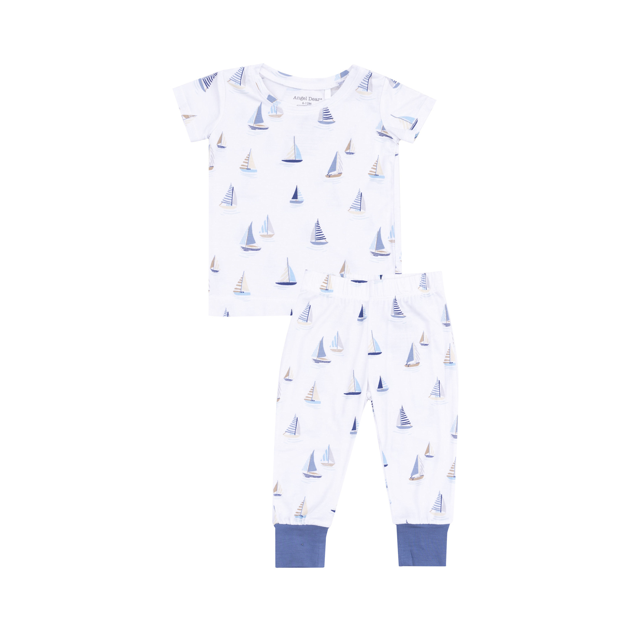 Angel Dear Angel Dear Sailboats Blue S/S Loungewear Set