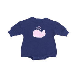 Angel Dear Angel Dear Bubbly Whale Pink French Terry Sweatshirt Bubble