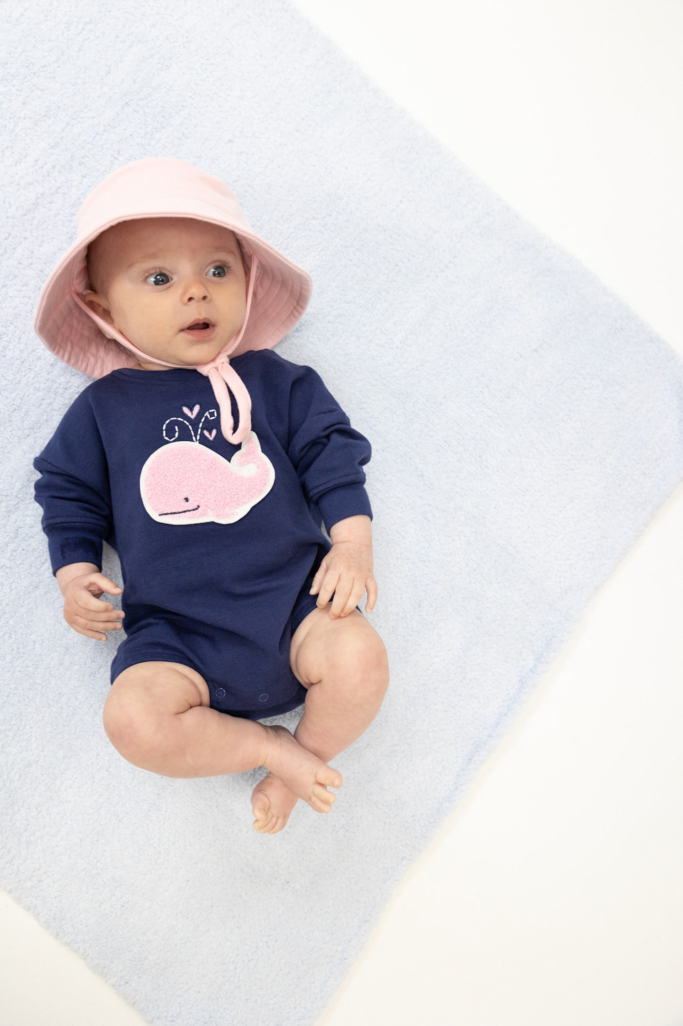 Angel Dear Angel Dear Bubbly Whale Pink French Terry Sweatshirt Bubble