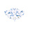 Angel Dear Angel Dear Watercolor Blue Whales Wide Brim Sunhat