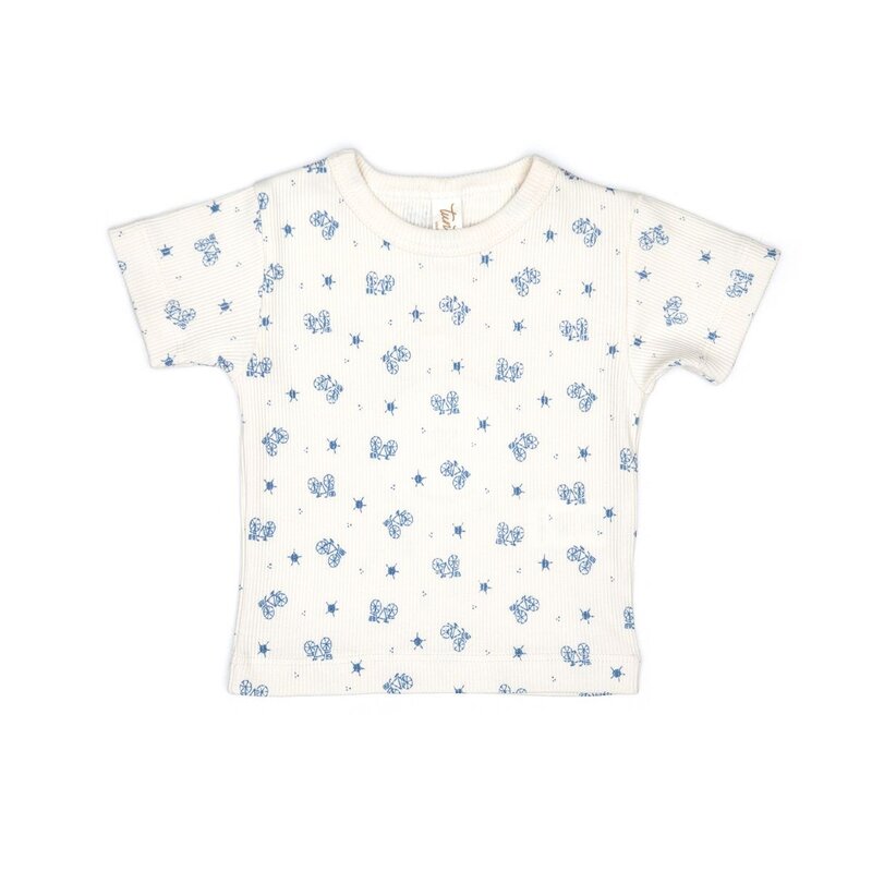 Tun Tun Tun Tun Bicycles Short Sleeve Top & Ribbed Shorts Set