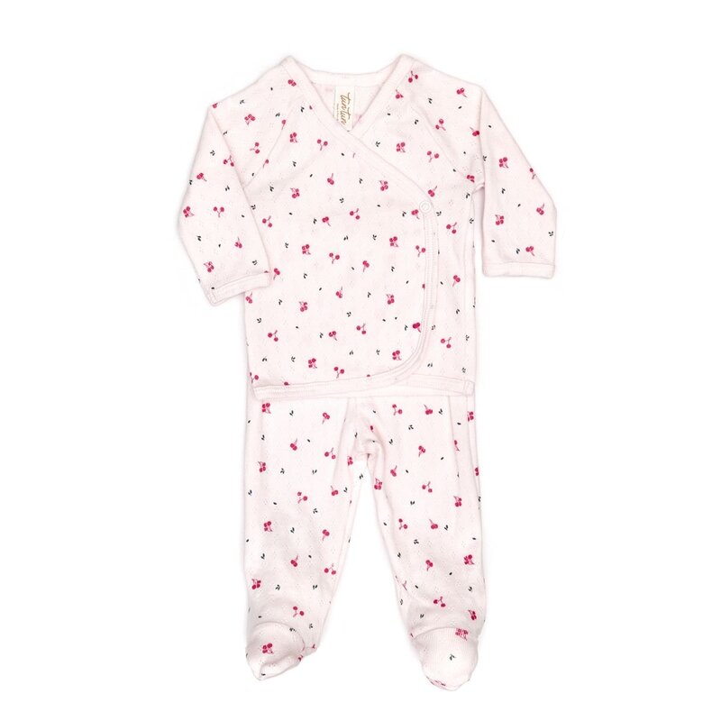 Tun Tun Tun Tun Cherries Pointelle Kimono Set