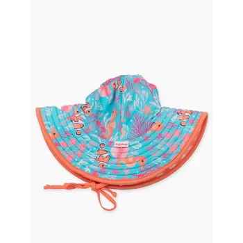 RuffleButts Rufflebutts Ocean Tides  Reversible  Swim Hat