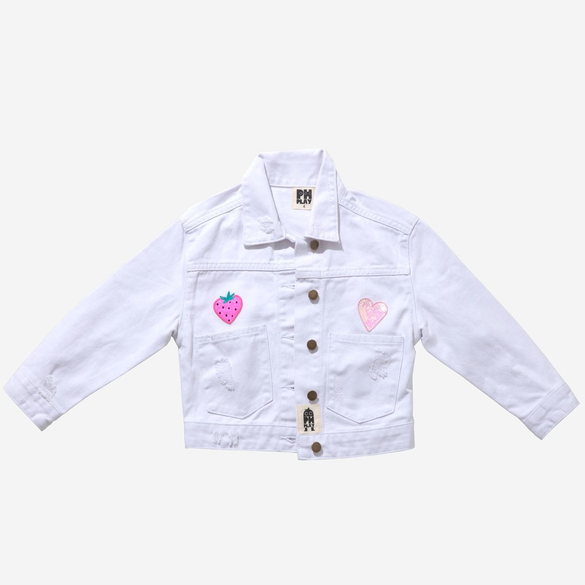 Petite Hailey Petite Hailey Patched Denim Jacket