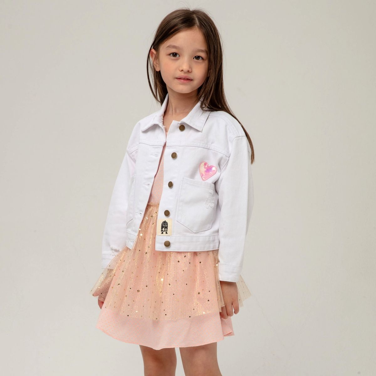 Petite Hailey Petite Hailey Patched Denim Jacket