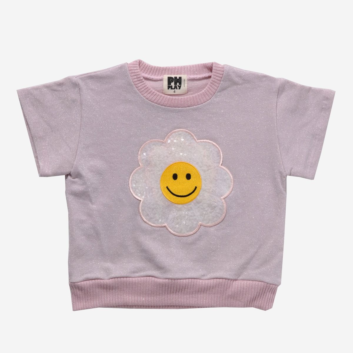 Petite Hailey Petite Hailey Metallic Daisy Sweatshirts Set