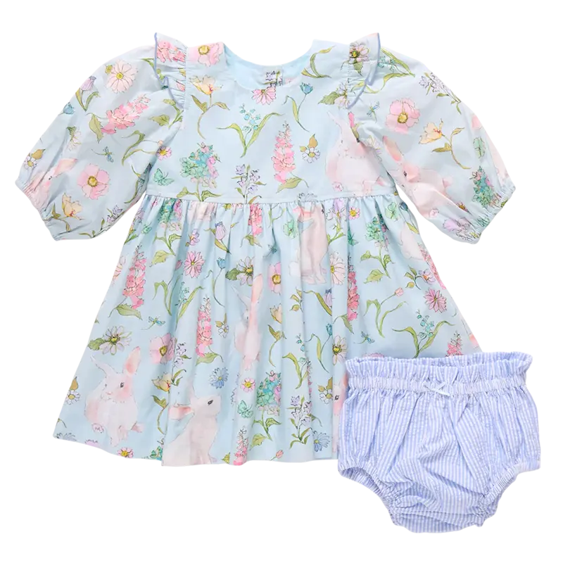 Pink Chicken Pink Chicken Brooke Botanical Bunny Dress Set
