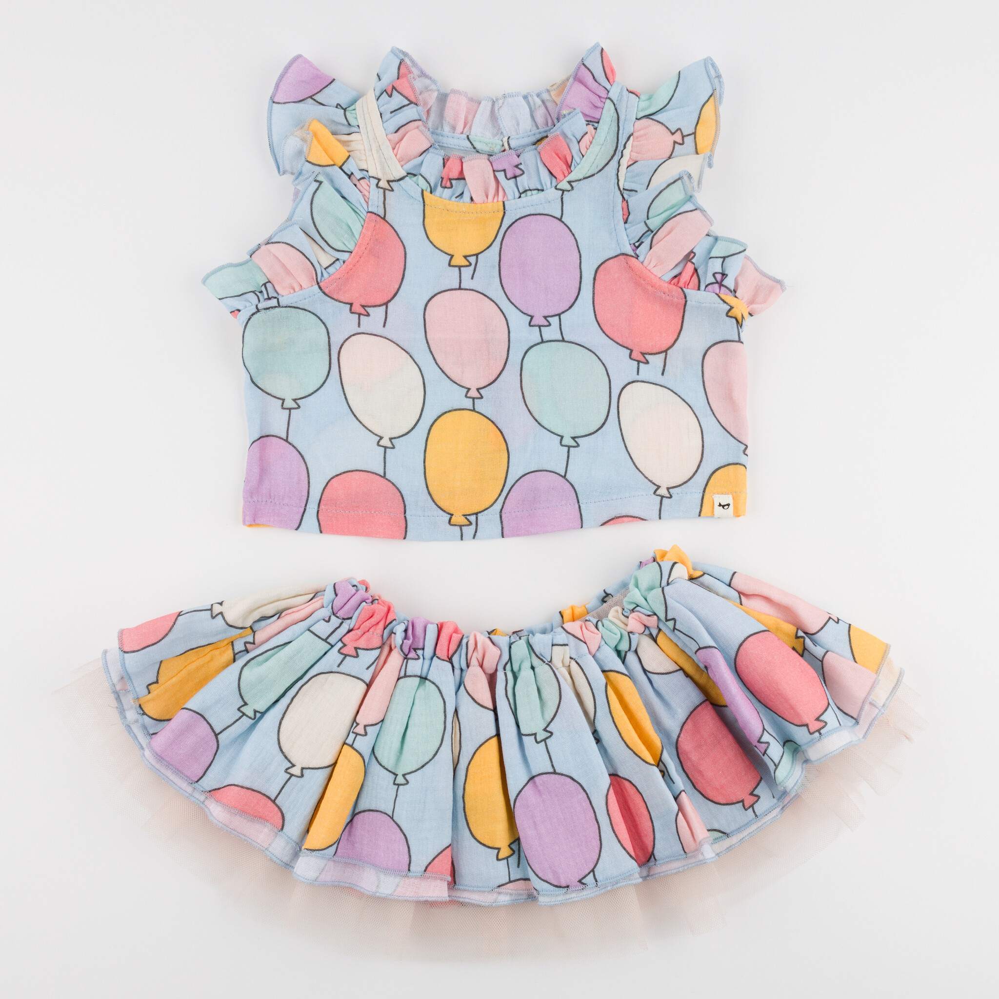 Oh Baby Oh Baby Bright Balloons Lola Top & Tutu Skirt