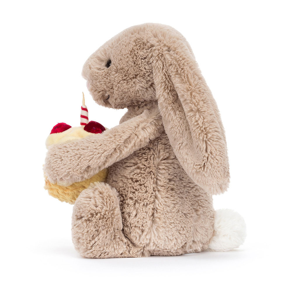 JellyCat Jellycat Bashful Beige Bunny 'Birthday'