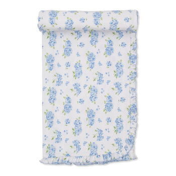 kissy kissy Kissy Kissy Heavenly Hydrangeas Print Blanket- Light Blue