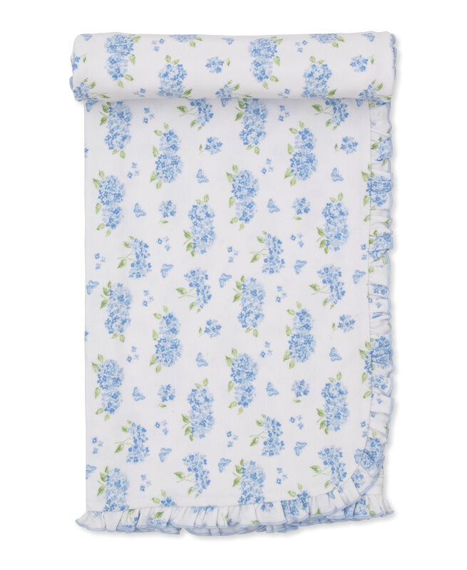 kissy kissy Kissy Kissy Heavenly Hydrangeas Print Blanket- Light Blue