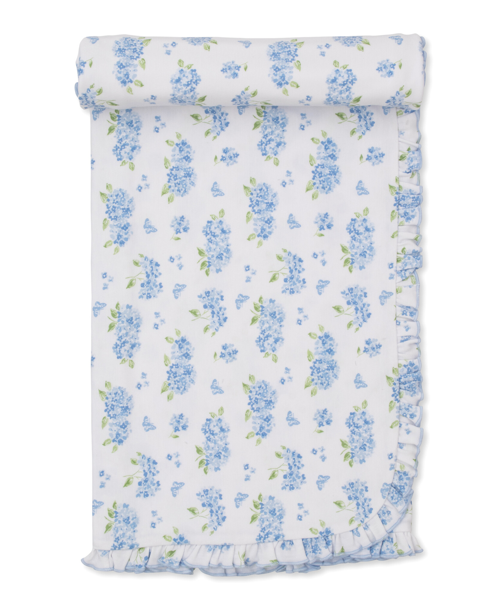 kissy kissy Kissy Kissy Heavenly Hydrangeas Print Blanket- Light Blue