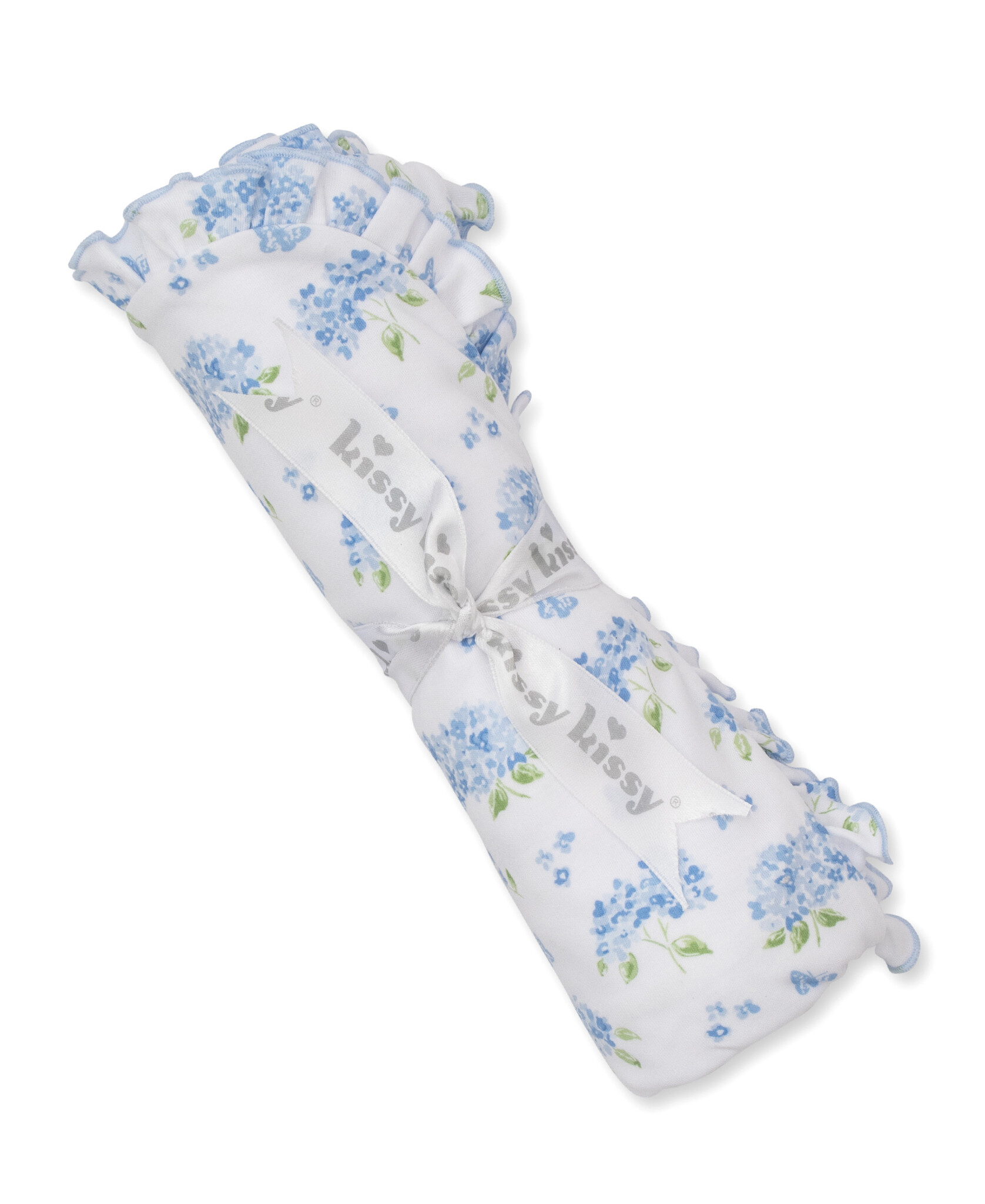 kissy kissy Kissy Kissy Heavenly Hydrangeas Print Blanket- Light Blue
