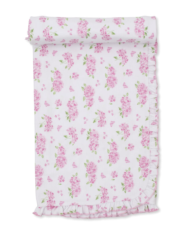 kissy kissy Kissy Kissy Heavenly Hydrangeas Print Blanket- Pink