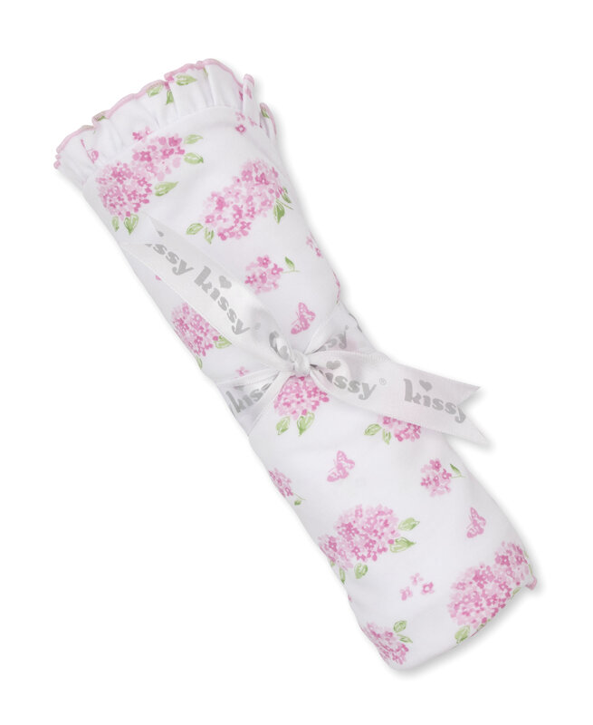 kissy kissy Kissy Kissy Heavenly Hydrangeas Print Blanket- Pink