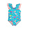 RuffleButts Rufflebutts Neon Pool Party Ruffle V-back One Piece