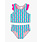 RuffleButts Rufflebutts Neon Star Girls Racerback Flutter Tankini