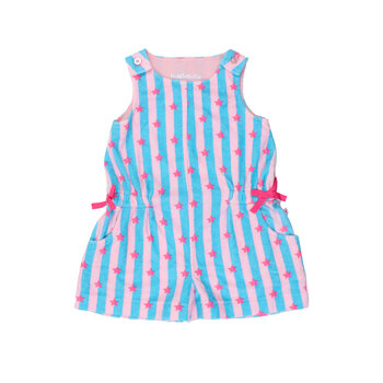 RuffleButts Rufflebutts Neon Star Terry Cover-up Romper