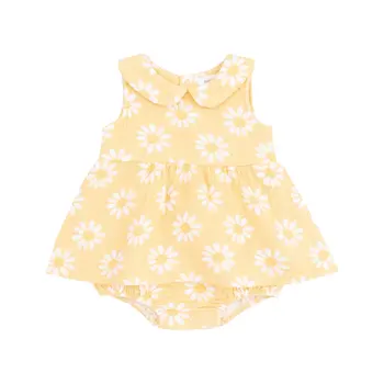 Angel Dear Angel Dear Mod Daisy Peter Pan Collar Sleeveless Bubble With Skirt