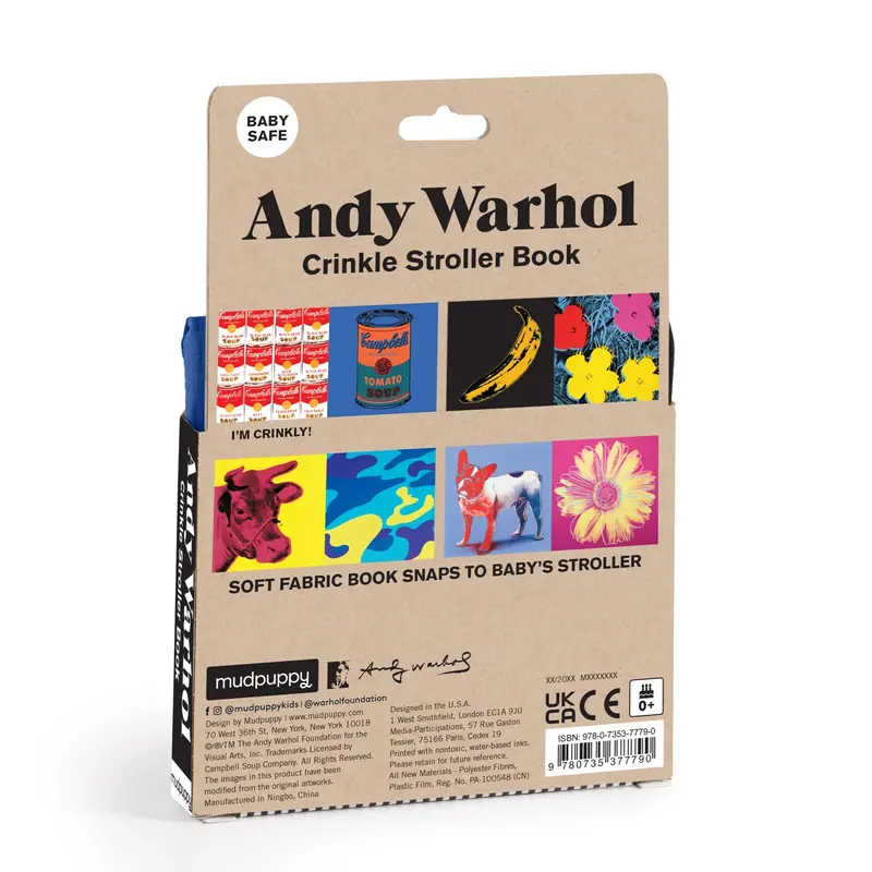 Chronicle Books Andy Warhol Crinkle Fabric Stroller Book