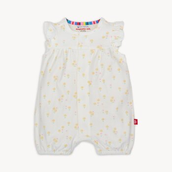 Magnetic Me Magnetic Me Evangeline Organic Cotton Ruffle  Romper