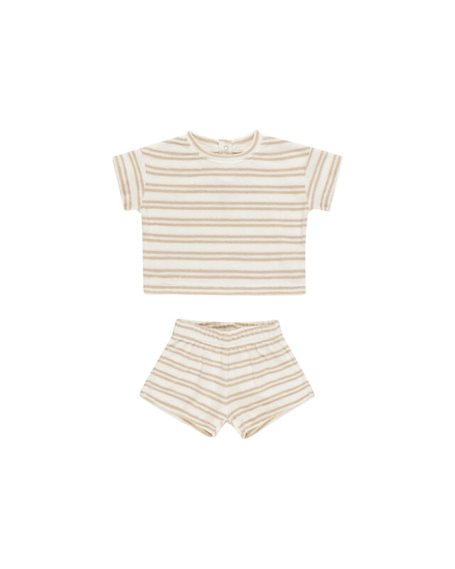 Quincy Mae Quincy Mae Terry Tee & Shorts Set