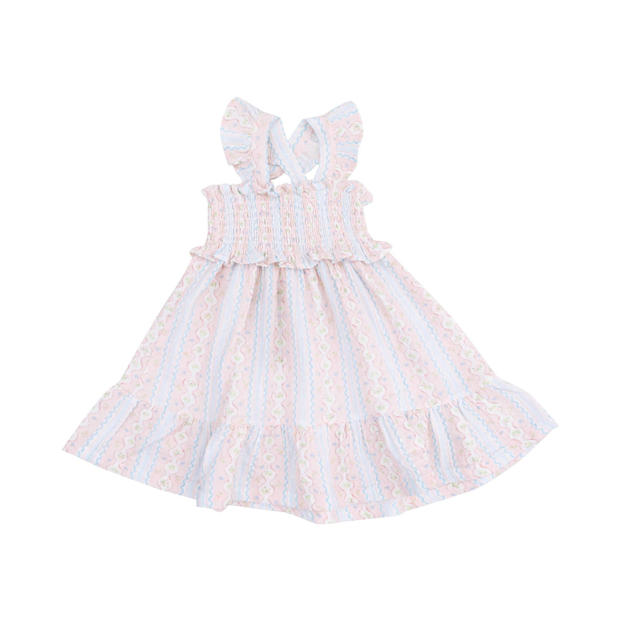 Angel Dear Angel Dear Ogee Floral Smocked Ruffle Sundress