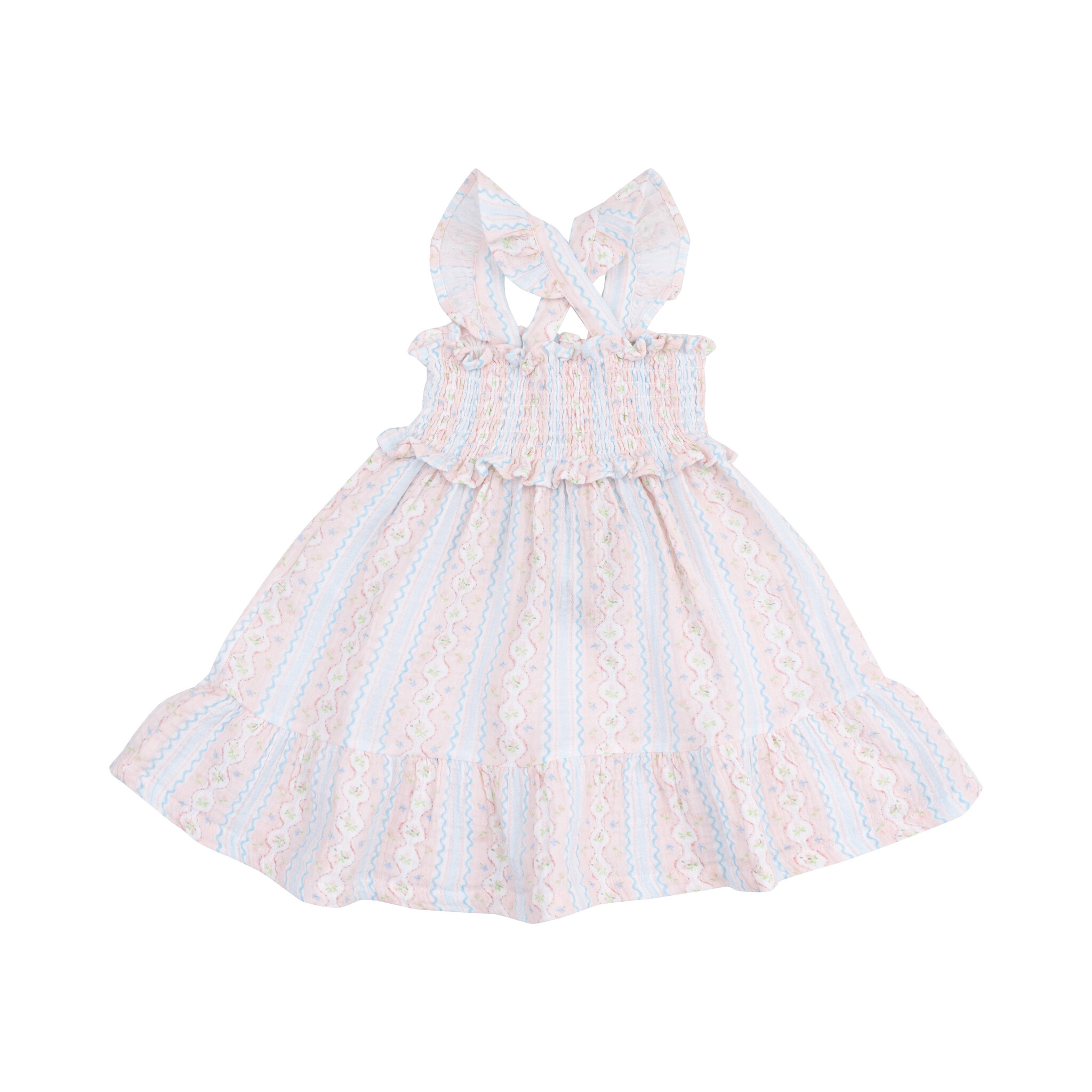 Angel Dear Angel Dear Ogee Floral Smocked Ruffle Sundress
