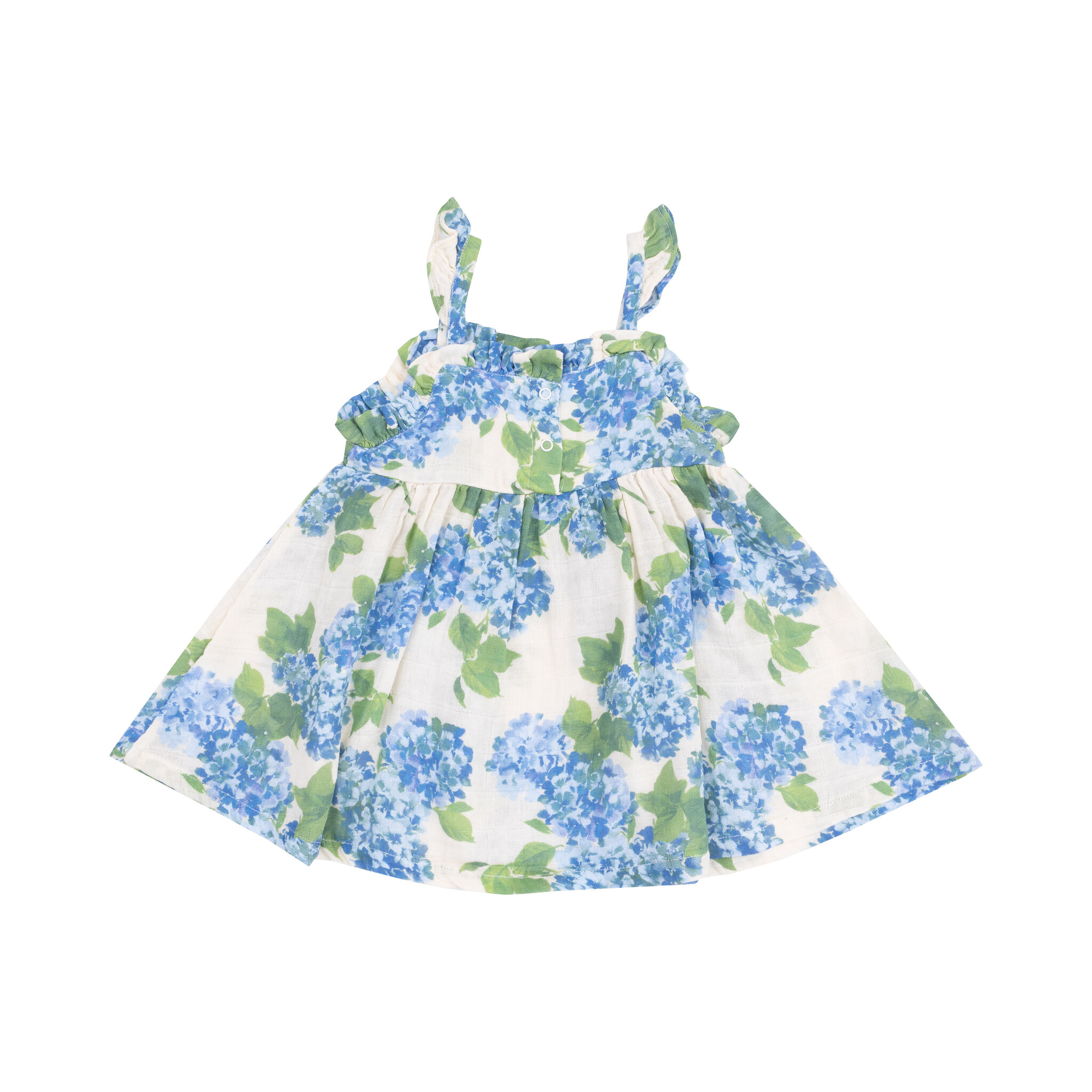 Angel Dear Angel Dear Watercolor Hydrangeas Paperbag Ruffle Sundress