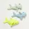 Sunny Life Sunny Life Salty the Shark Dive Buddies Aqua Neon Yellow Set of 3
