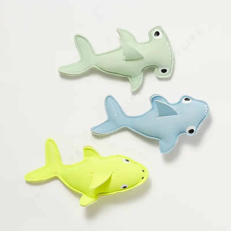 Sunny Life Sunny Life Salty the Shark Dive Buddies Aqua Neon Yellow Set of 3