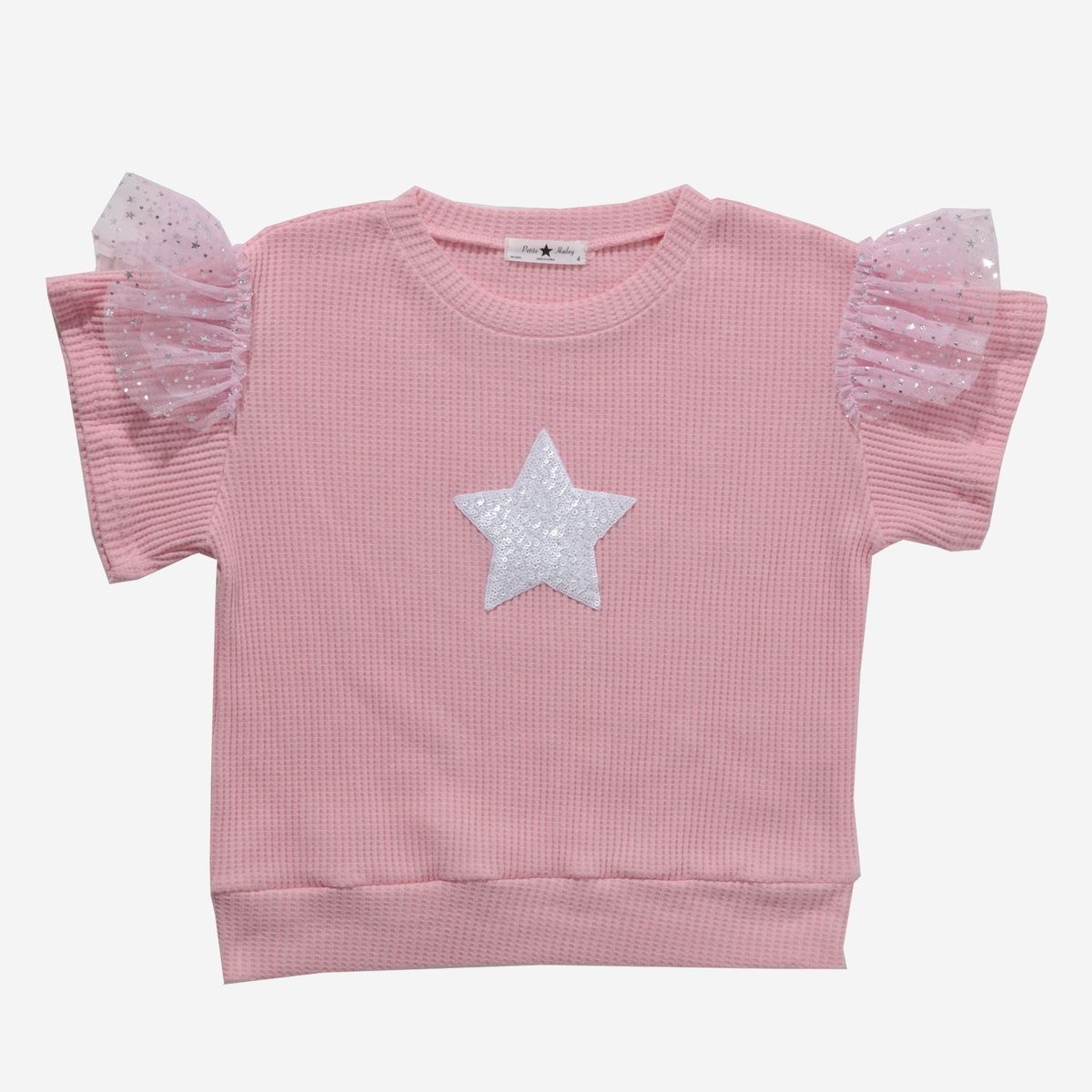 Petite Hailey Petite Hailey Waffle Star Sweatshirt Set