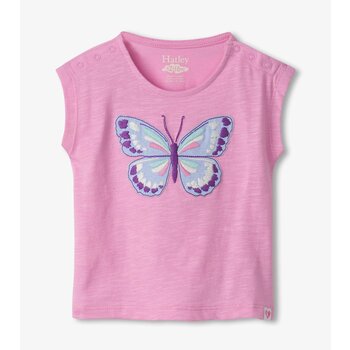 Hatley Snap-up Tee - Painted Butterfly Hatley Snap-up Tee - Painted Butterfly