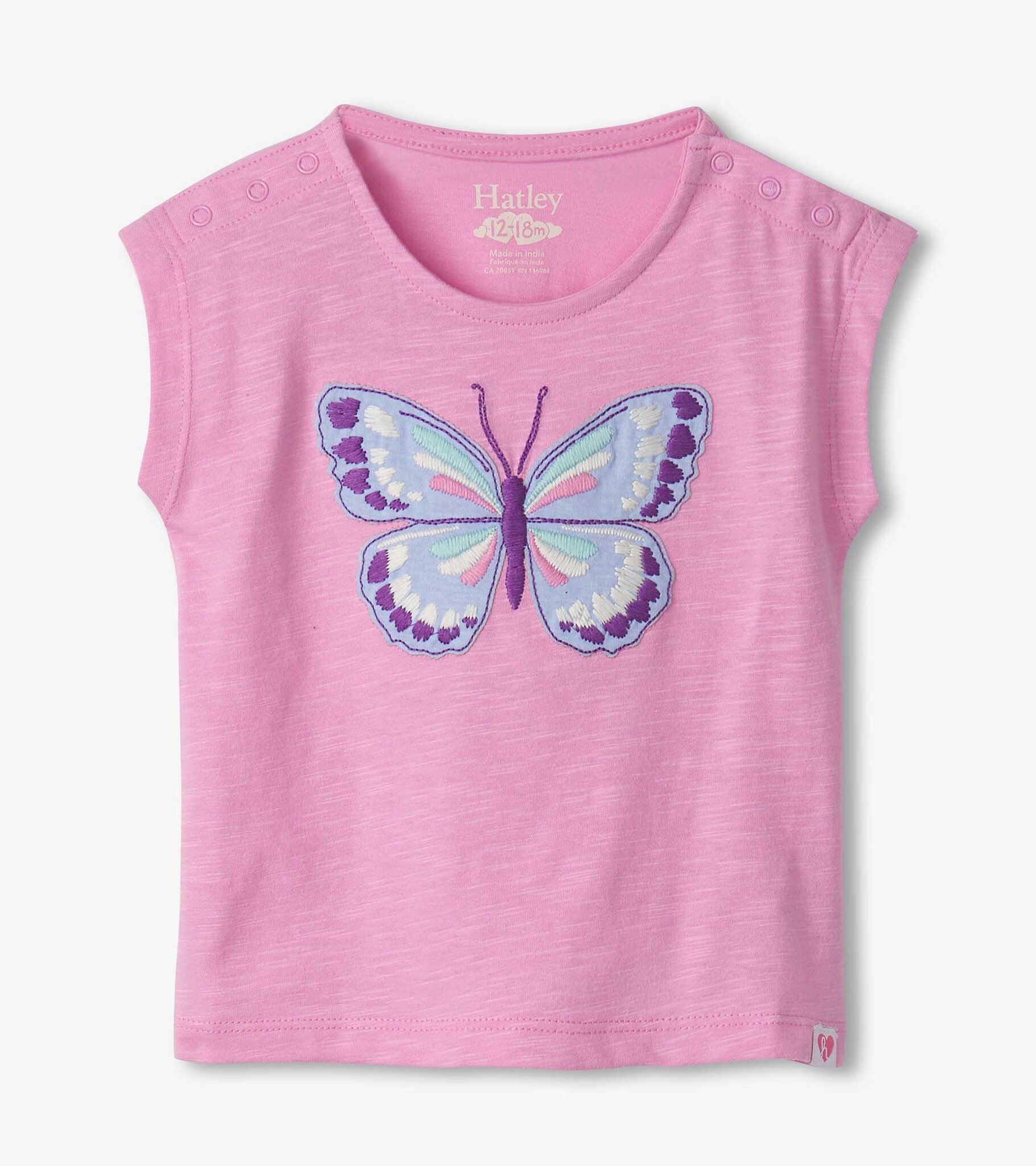 Hatley Hatley Painted Butterfly Snap Up Tee