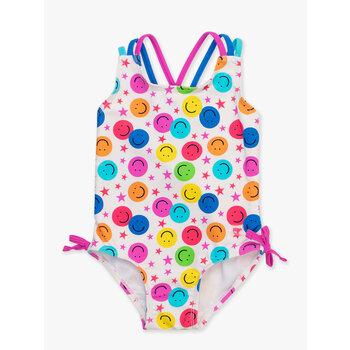 RuffleButts Rufflebutts Star Smile Cross Back One Piece