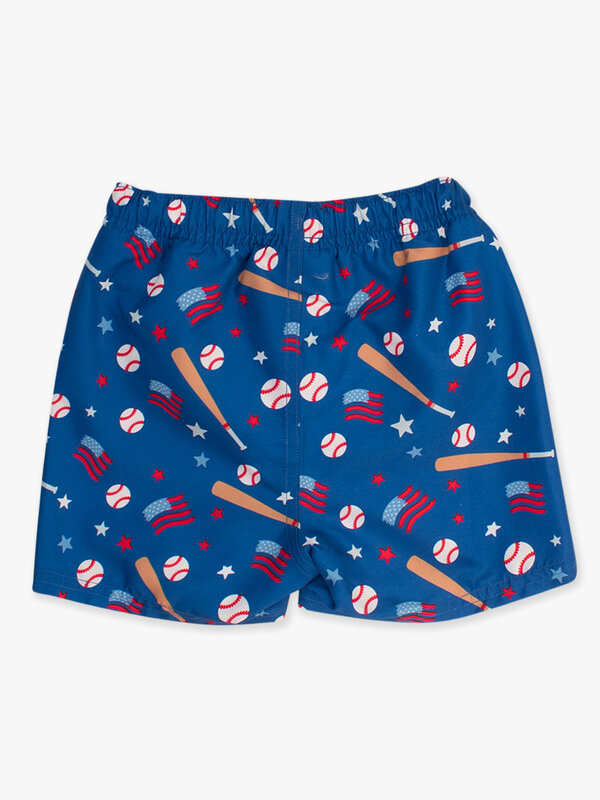 RuffleButts Rufflebutts Play Ball Swim Trunks