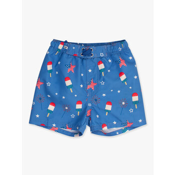 RuffleButts Rufflebutts Freedom Fireworks Swim Trunks
