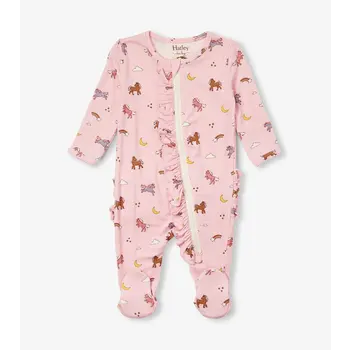 Hatley Bamboo Coverall - Whimsical Ponies Ruffle Bum Hatley Bamboo Coverall - Whimsical Ponies Ruffle Bum