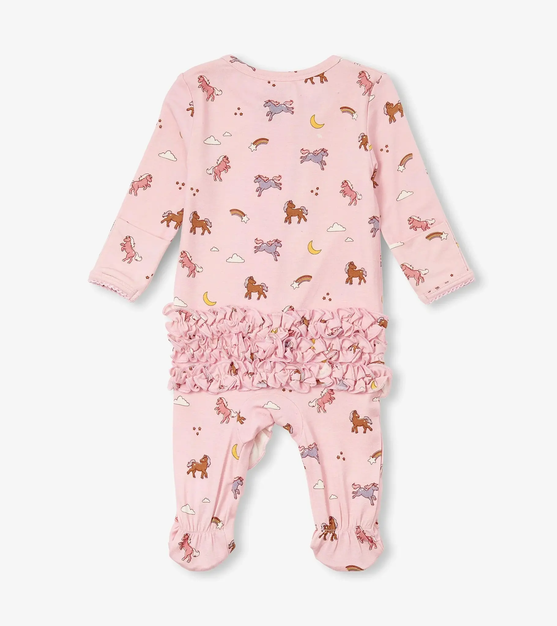 Hatley Hatley Whimsical Ponies Ruffle Bum Bamboo Coverall