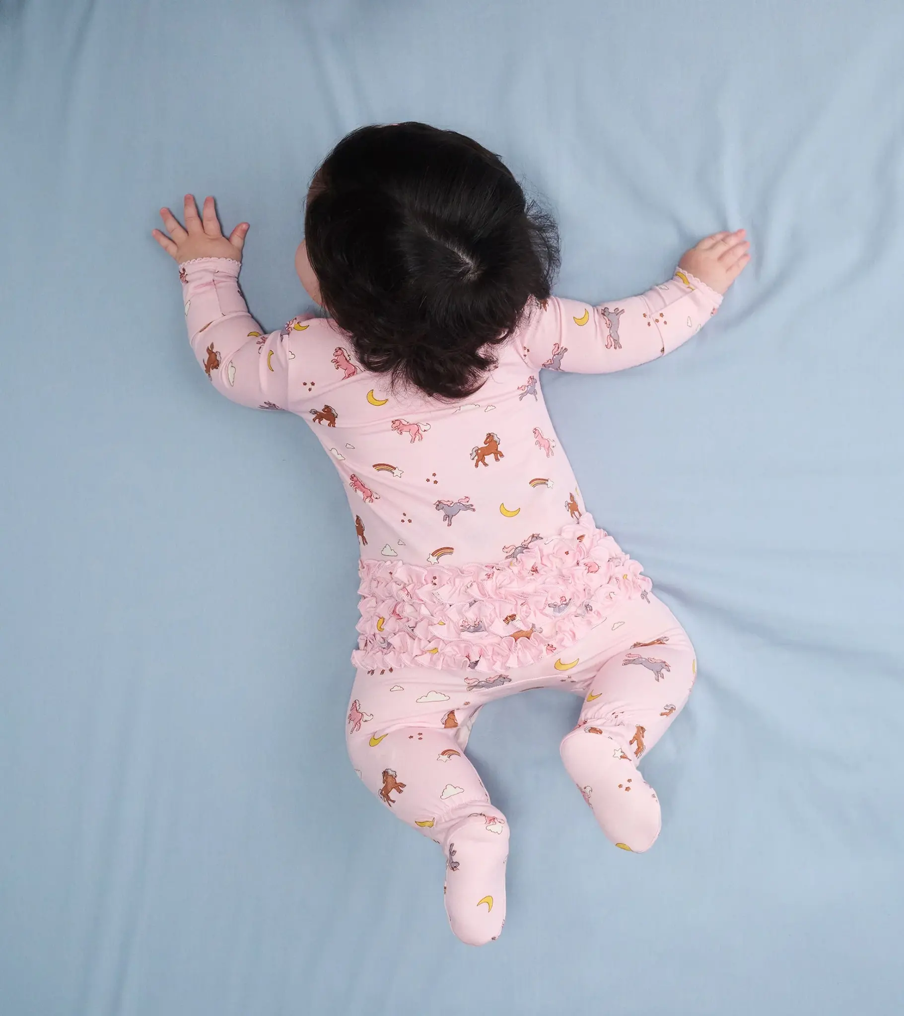 Hatley Hatley Whimsical Ponies Ruffle Bum Bamboo Coverall